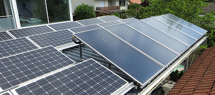 Bau Solaranlage auf Carport Rott